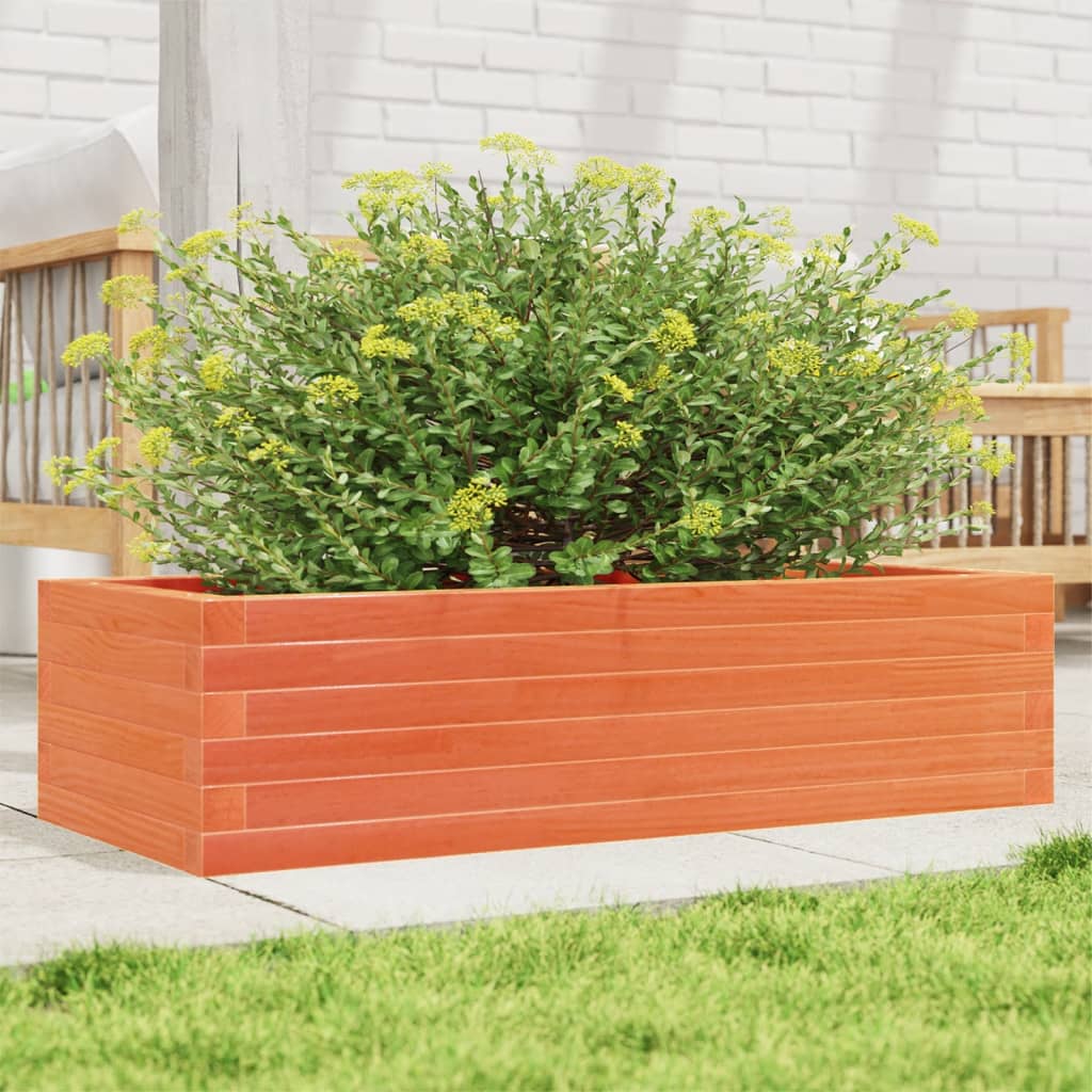 vidaXL plantekasse 90x40x23 cm massivt fyrretræ gyldenbrun vidaXL plantekasse 90x40x23 cm massivt fyrretræ gyldenbrun