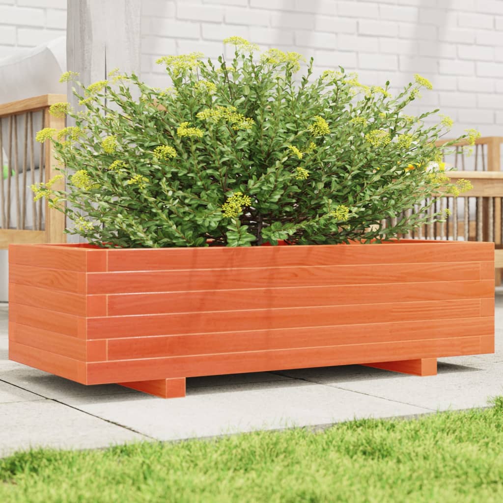 vidaXL plantekasse 90x40x26,5 cm massivt fyrretræ gyldenbrun vidaXL plantekasse 90x40x26,5 cm massivt fyrretræ gyldenbrun