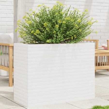 vidaXL plantekasse 90x40x68,5 cm massivt fyrretræ hvid