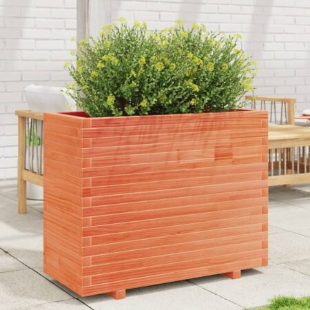 vidaXL plantekasse 90x40x72,5 cm massivt fyrretræ gyldenbrun
