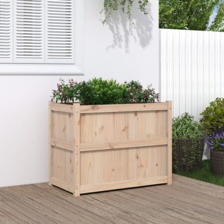 vidaXL plantekasse 90x50x70 cm massivt fyrretræ