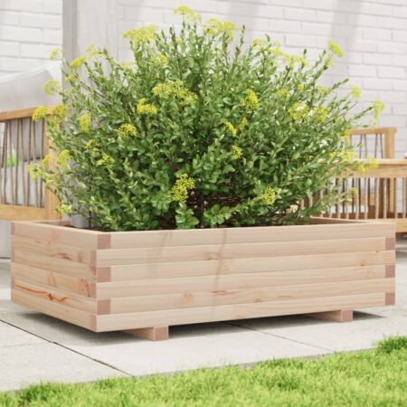 vidaXL plantekasse 90x60x26,5 cm massivt fyrretræ