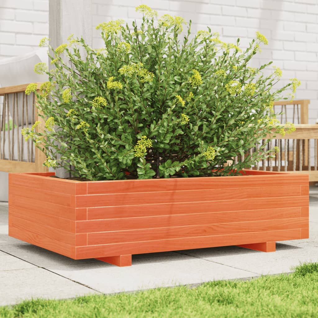 vidaXL plantekasse 90x60x26,5 cm massivt fyrretræ gyldenbrun vidaXL plantekasse 90x60x26,5 cm massivt fyrretræ gyldenbrun