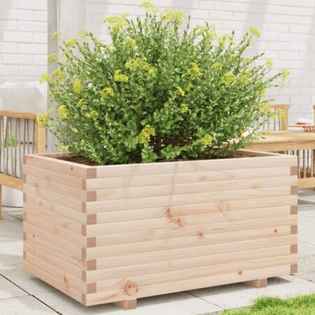 vidaXL plantekasse 90x60x49,5 cm massivt fyrretræ