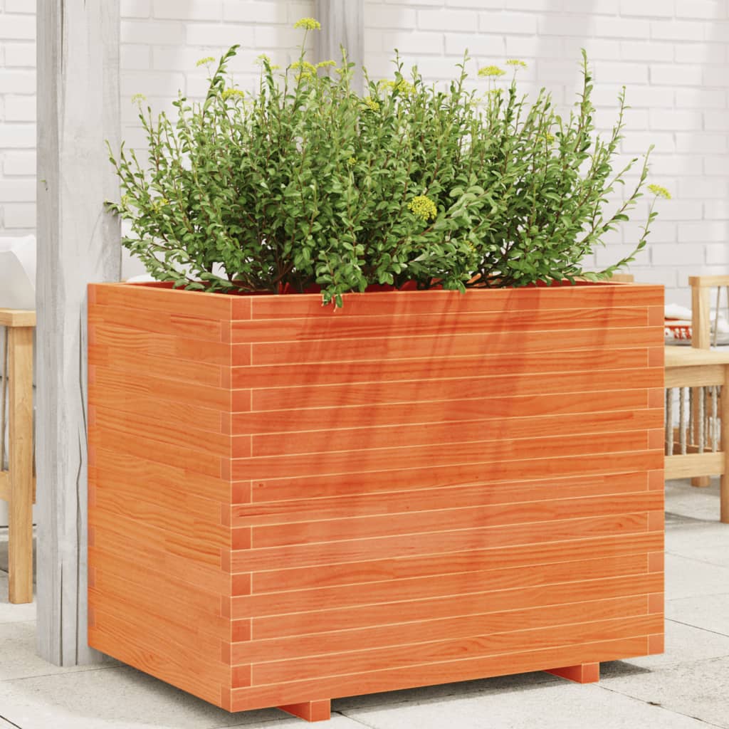 vidaXL plantekasse 90x60x72 cm massivt fyrretræ gyldenbrun vidaXL plantekasse 90x60x72 cm massivt fyrretræ gyldenbrun