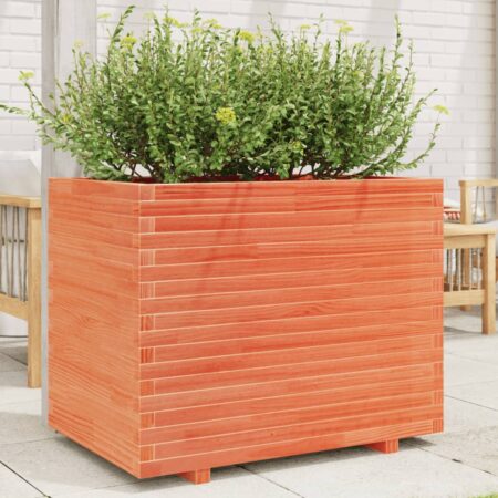 vidaXL plantekasse 90x60x72,5 cm massivt fyrretræ gyldenbrun