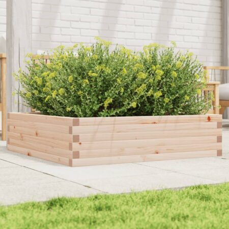 vidaXL plantekasse 90x90x23 cm massivt fyrretræ