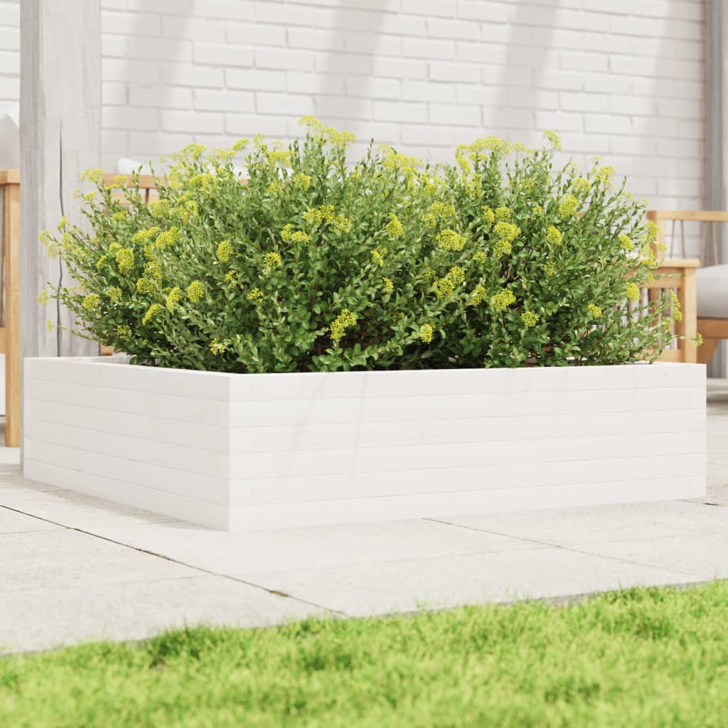 vidaXL plantekasse 90x90x23 cm massivt fyrretræ hvid vidaXL plantekasse 90x90x23 cm massivt fyrretræ hvid