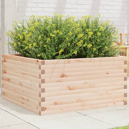 vidaXL plantekasse 90x90x46 cm massivt fyrretræ