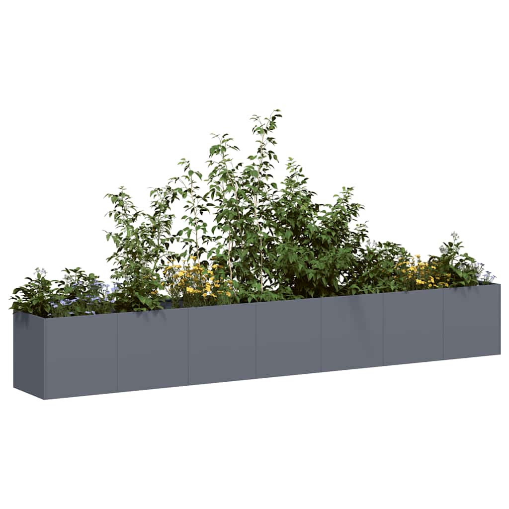 vidaXL plantekasse antracitgrå 280x40x40 cm koldvalset stål vidaXL plantekasse antracitgrå 280x40x40 cm koldvalset stål