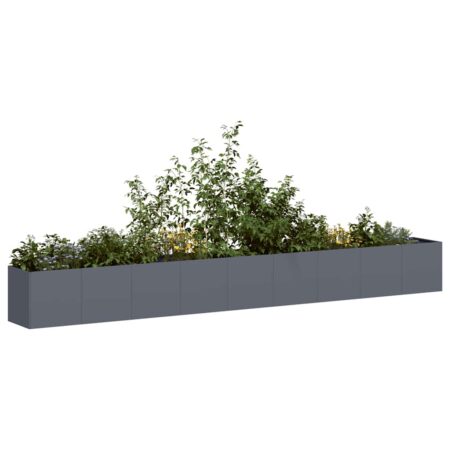 vidaXL plantekasse antracitgrå 360x40x40 cm koldvalset stål