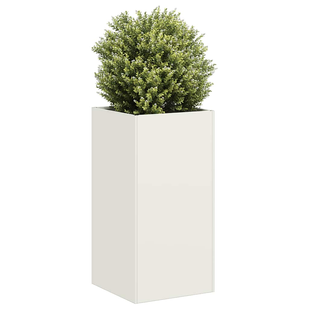 vidaXL plantekasse hvid 40x40x80 cm koldvalset stål vidaXL plantekasse hvid 40x40x80 cm koldvalset stål
