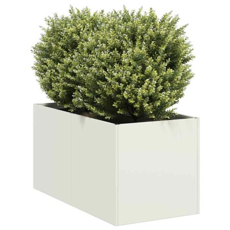 vidaXL plantekasse hvid 40x80x40 cm koldvalset stål