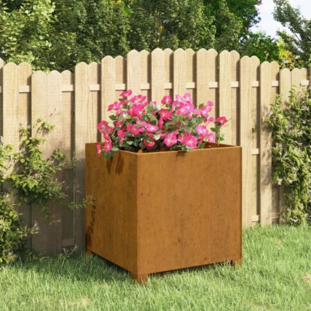 vidaXL plantekasse med ben 42x40x43 cm cortenstål rustfarvet