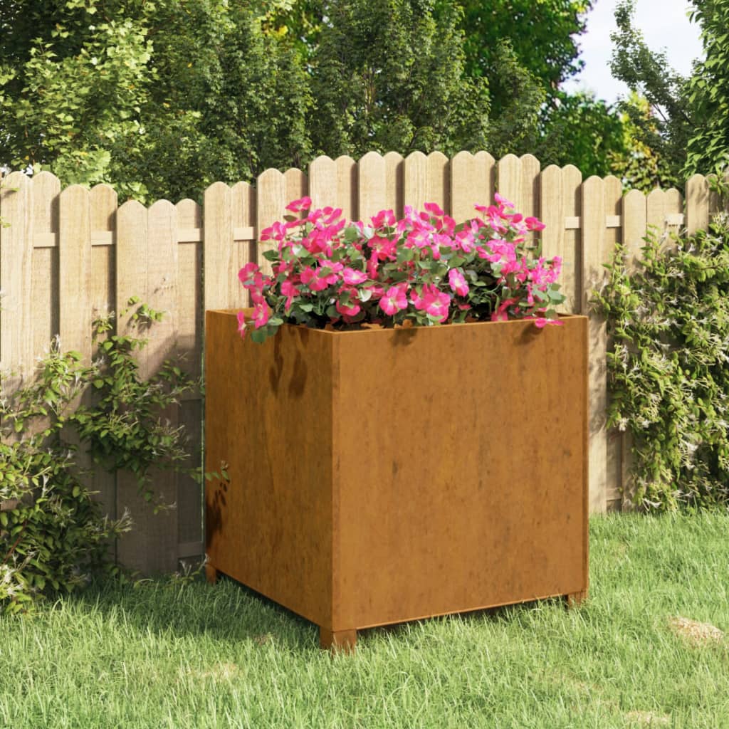 vidaXL plantekasse med ben 49x47x50 cm cortenstål rustfarvet vidaXL plantekasse med ben 49x47x50 cm cortenstål rustfarvet