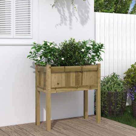 vidaXL plantekasse med ben 70x31x70 cm imprægneret fyrretræ