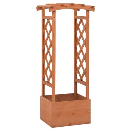 vidaXL plantekasse med espalier 49x39x117 cm fyrretræ