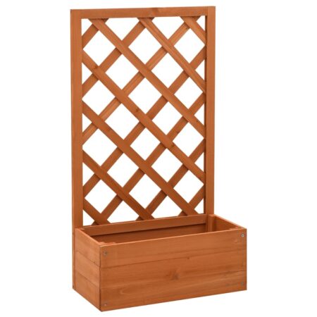vidaXL plantekasse med espalier 50x25x90 cm massivt fyrretræ