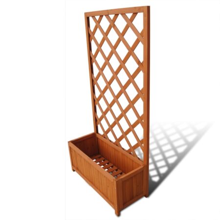 vidaXL plantekasse med espalier 70 x 30 x 135 cm