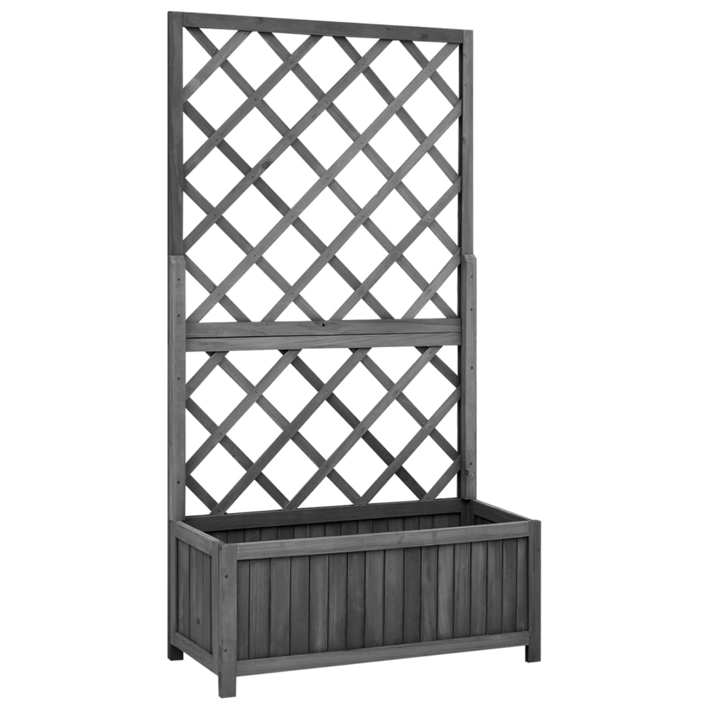 vidaXL plantekasse med espalier 70x30x135 cm massivt fyrretræ sort vidaXL plantekasse med espalier 70x30x135 cm massivt fyrretræ sort
