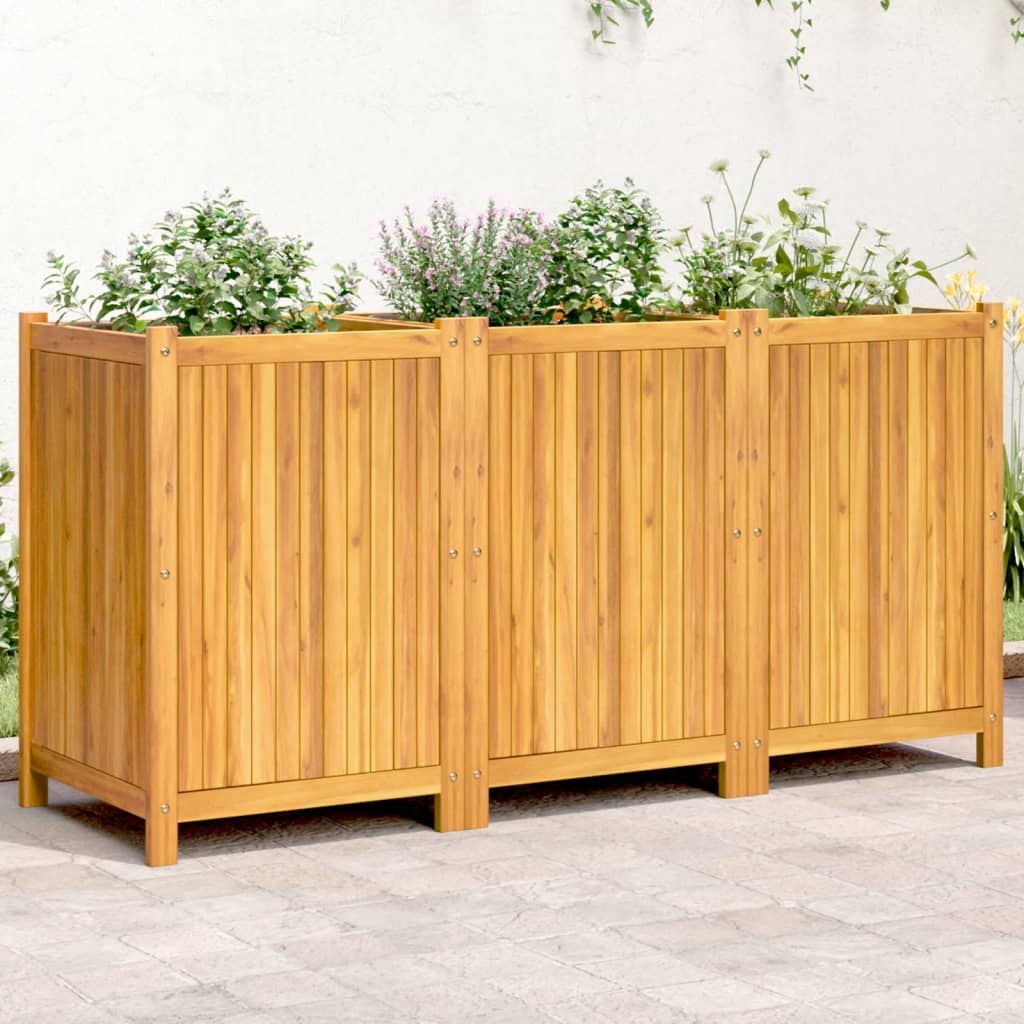 vidaXL plantekasse med for 150x50x75 cm massivt akacietræ vidaXL plantekasse med for 150x50x75 cm massivt akacietræ