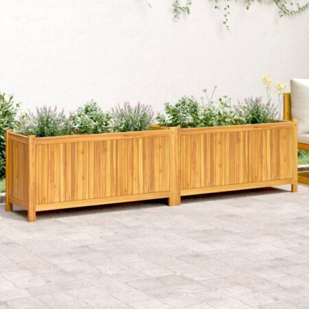 vidaXL plantekasse med for 199x38,5x50 cm massivt akacietræ