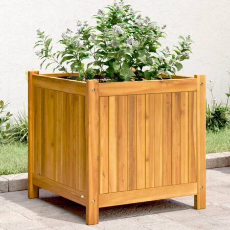 vidaXL plantekasse med for 50x50x50 cm massivt akacietræ