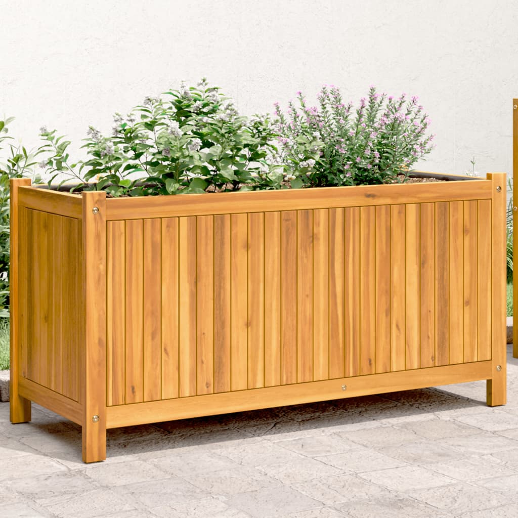 vidaXL plantekasse med for 99,5x38x50 cm massivt akacietræ vidaXL plantekasse med for 99,5x38x50 cm massivt akacietræ