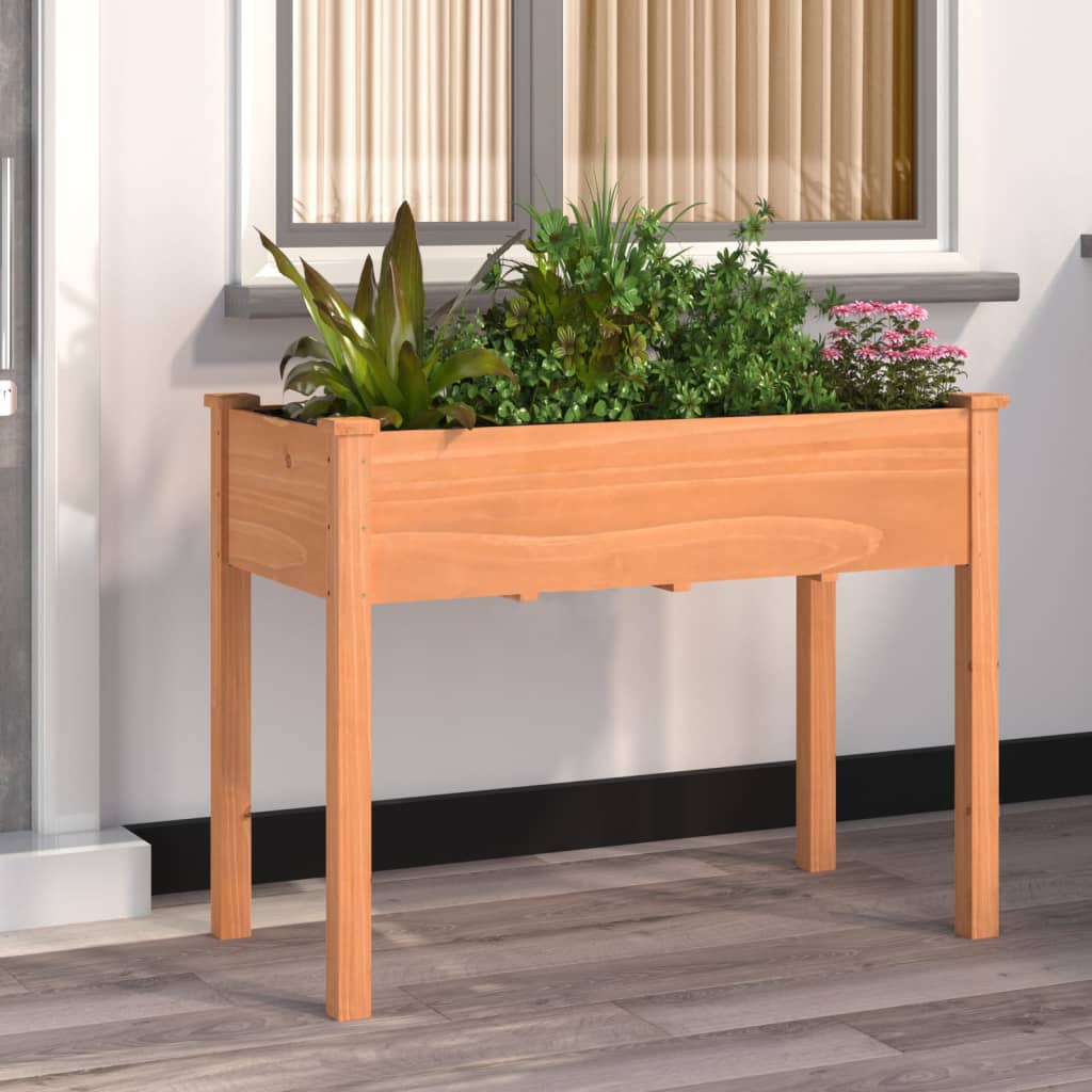 vidaXL plantekasse med foring 118x59x76 cm massivt fyrretræ brun vidaXL plantekasse med foring 118x59x76 cm massivt fyrretræ brun