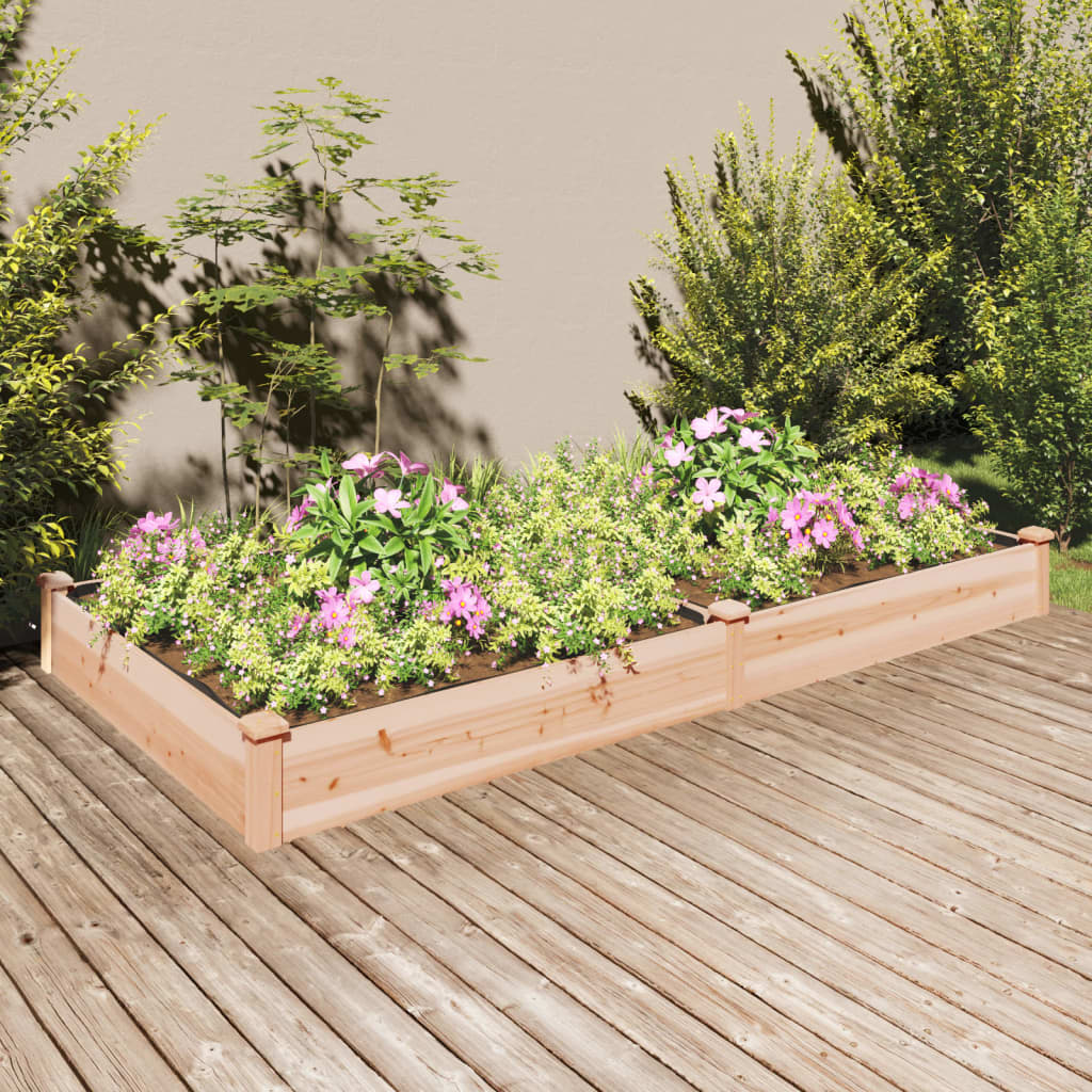 vidaXL plantekasse med foring 240x120x25 cm massivt fyrretræ vidaXL plantekasse med foring 240x120x25 cm massivt fyrretræ