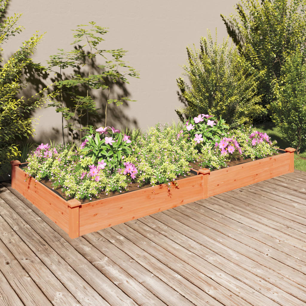vidaXL plantekasse med foring 240x120x25 cm massivt fyrretræ brun vidaXL plantekasse med foring 240x120x25 cm massivt fyrretræ brun