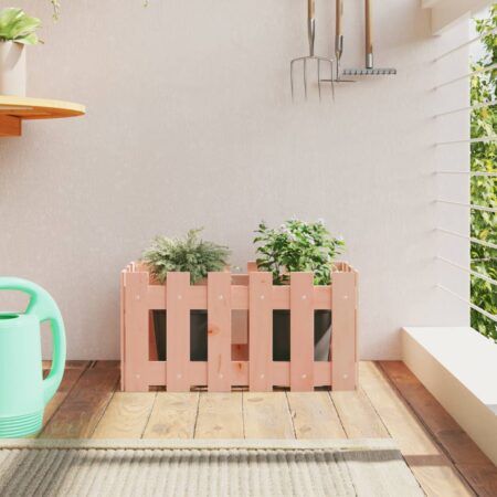 vidaXL plantekasse med stakitdesign 60x30x30 cm massivt douglasgran