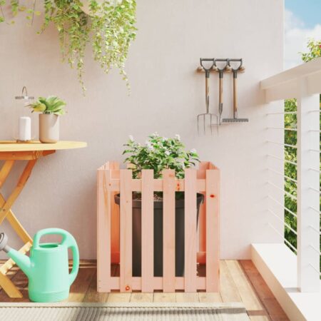 vidaXL plantekasse med stakitdesign 60x60x60 cm massivt douglasfyr