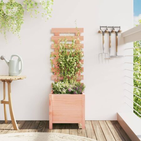 vidaXL plantekasse med stativ 39x39,5x114 cm massivt douglasgran