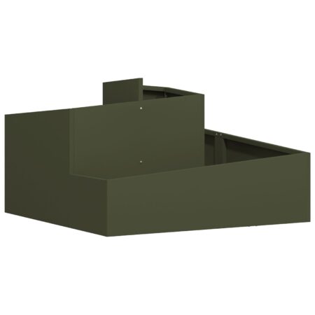 vidaXL plantekasse olivengrøn 80x80x50 cm