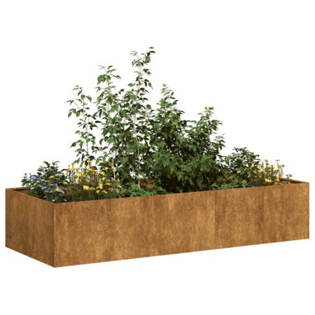 vidaXL plantekasse rustfarvet 200x80x40 cm forvitringsstål