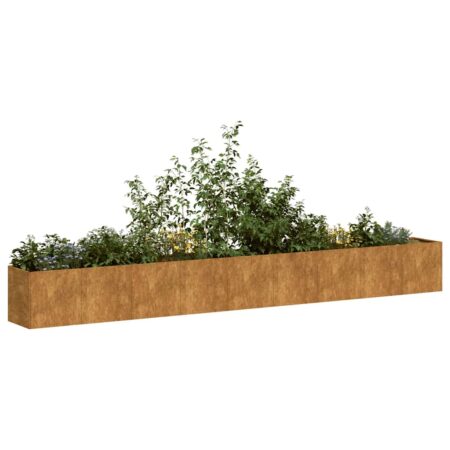vidaXL plantekasse rustfarvet 360x40x40 cm forvitringsstål