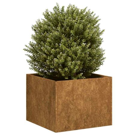 vidaXL plantekasse rustfarvet 40x40x30 cm forvitringsstål
