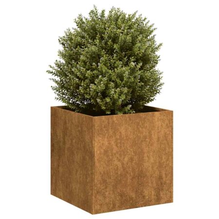 vidaXL plantekasse rustfarvet 40x40x40 cm forvitringsstål
