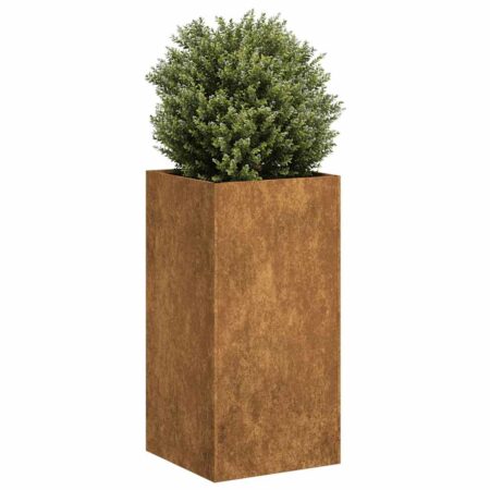 vidaXL plantekasse rustfarvet 40x40x80 cm forvitringsstål