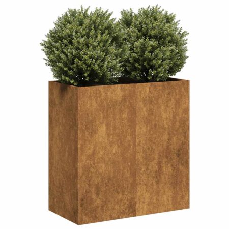vidaXL plantekasse rustfarvet 80x40x80 cm forvitringsstål