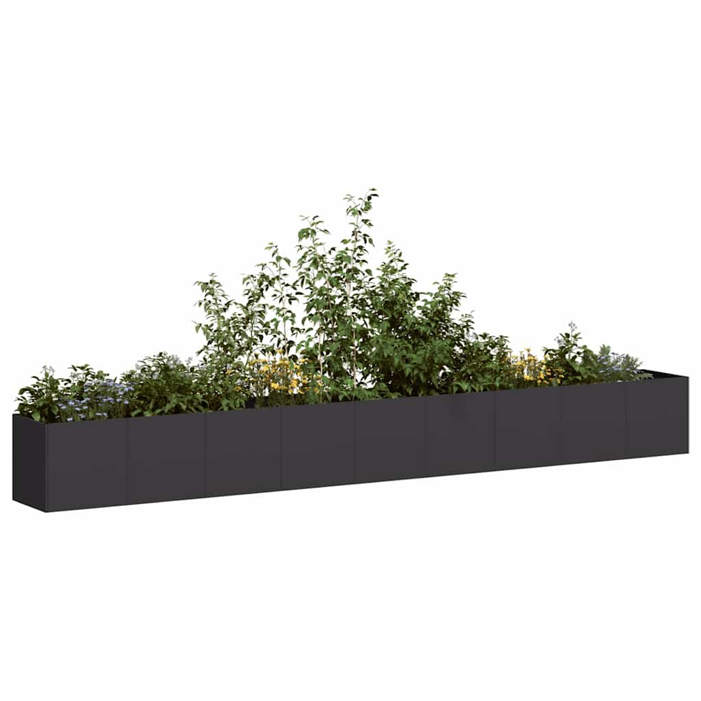 vidaXL plantekasse sort 360x40x40 cm koldvalset stål vidaXL plantekasse sort 360x40x40 cm koldvalset stål