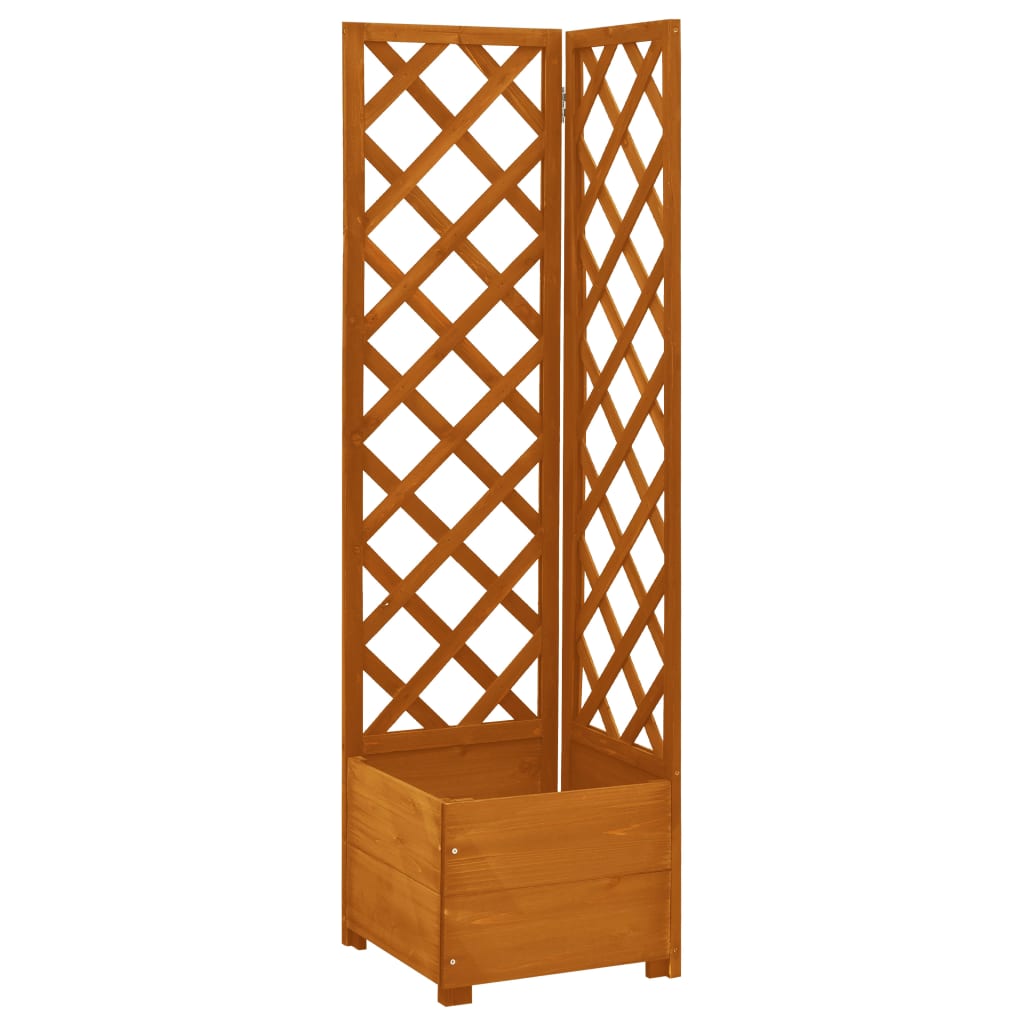 vidaXL plantekasse til hjørne m. espalier 40x40x150 cm fyrretræ orange vidaXL plantekasse til hjørne m. espalier 40x40x150 cm fyrretræ orange