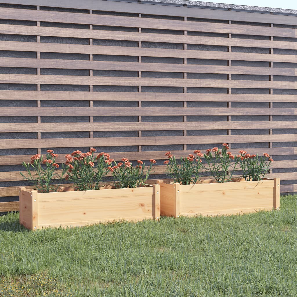 vidaXL plantekasser 2 stk. 100x31x70 cm massivt fyrretræ vidaXL plantekasser 2 stk. 100x31x70 cm massivt fyrretræ