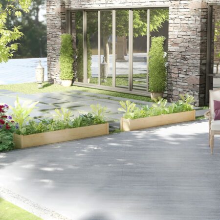 vidaXL plantekasser 2 stk. 200x31x31 cm massivt fyrretræ