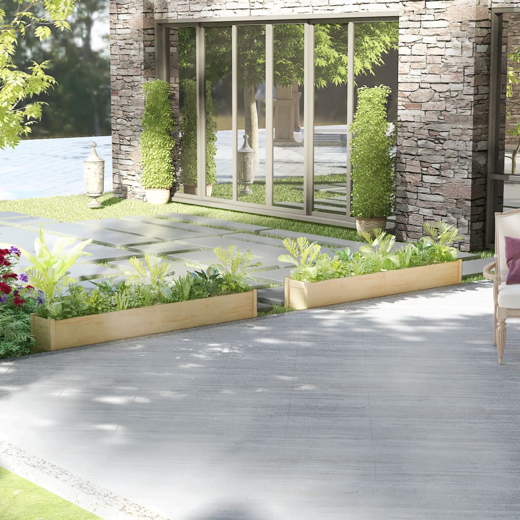 vidaXL plantekasser 2 stk. 200x31x31 cm massivt fyrretræ vidaXL plantekasser 2 stk. 200x31x31 cm massivt fyrretræ