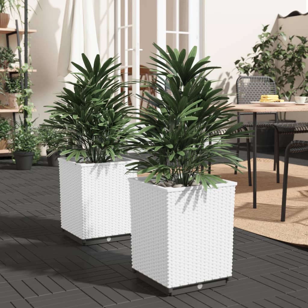 vidaXL plantekasser 2 stk. 30x30x37 cm polypropylen hvid vidaXL plantekasser 2 stk. 30x30x37 cm polypropylen hvid