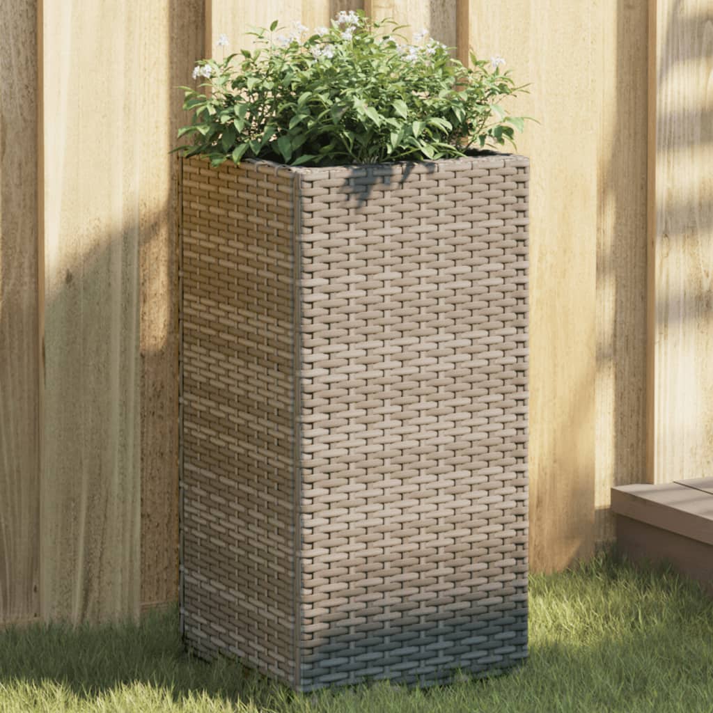 vidaXL plantekasser 2 stk. 30x30x60 cm polyrattan grå vidaXL plantekasser 2 stk. 30x30x60 cm polyrattan grå