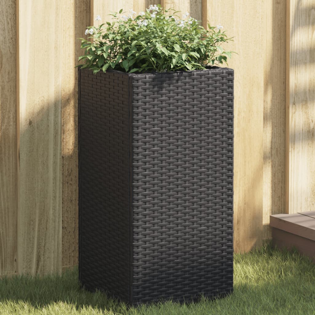 vidaXL plantekasser 2 stk. 30x30x60 cm polyrattan sort vidaXL plantekasser 2 stk. 30x30x60 cm polyrattan sort