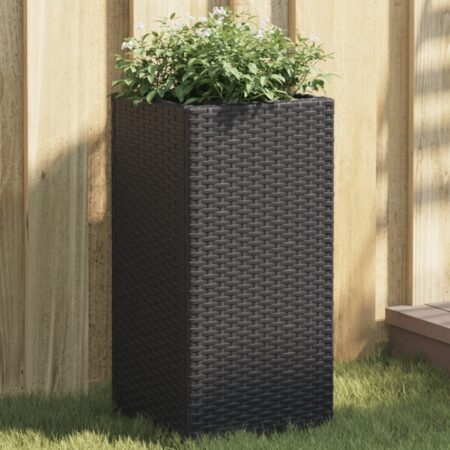 vidaXL plantekasser 2 stk. 30x30x60 cm polyrattan sort